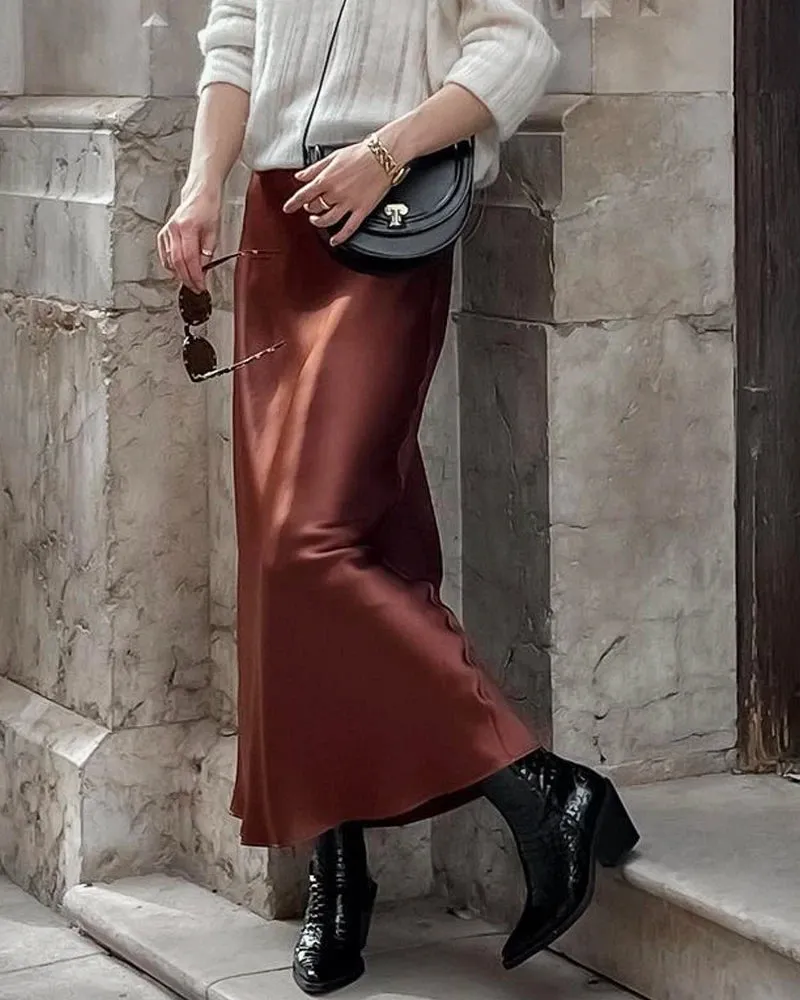 22 Momme Silk Maxi Skirt