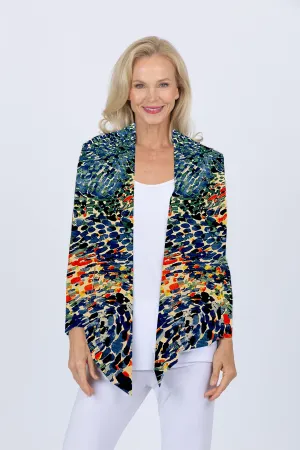 5064 Short Drape Cardi - Seascape