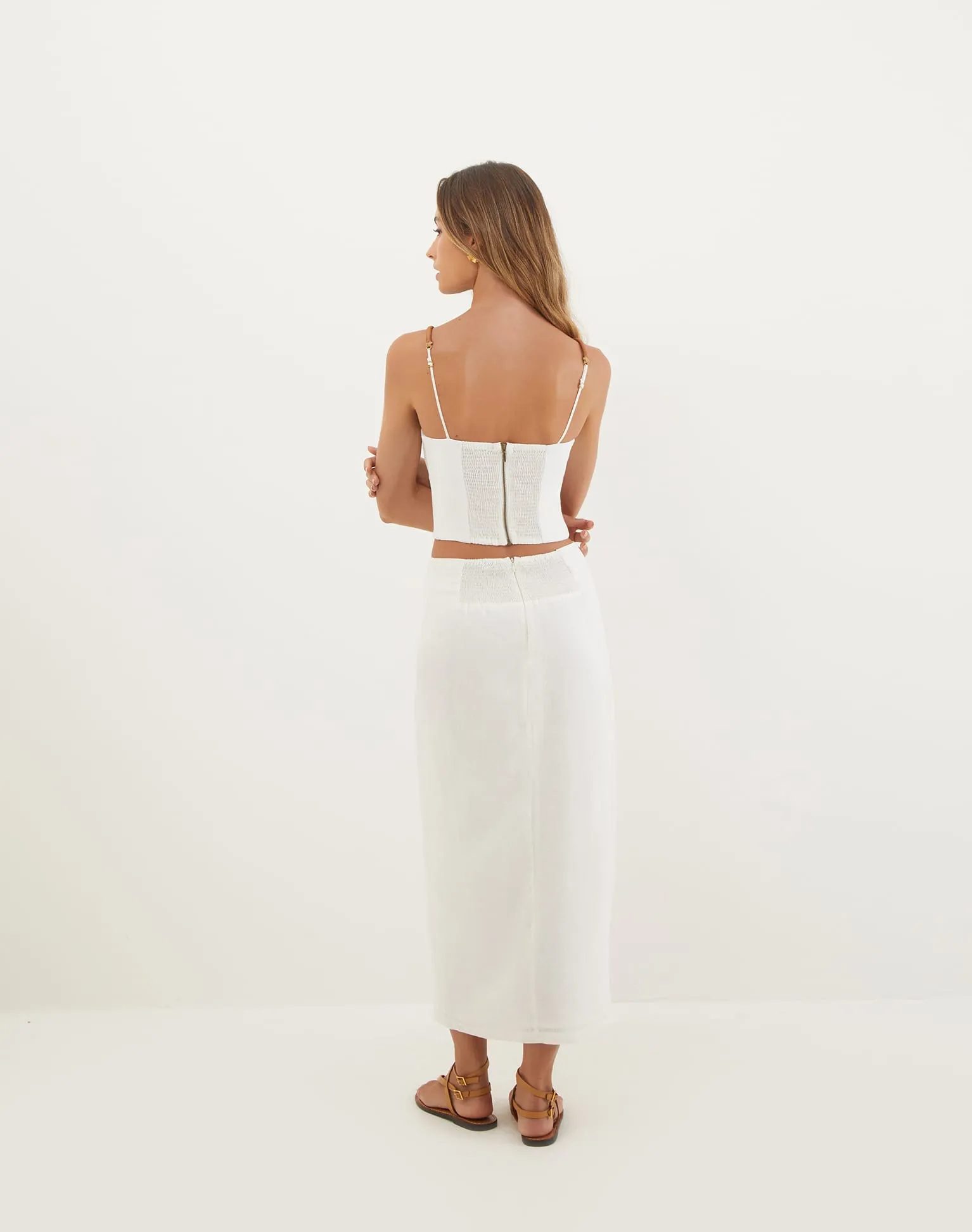 Aika Cropped Top - Off White