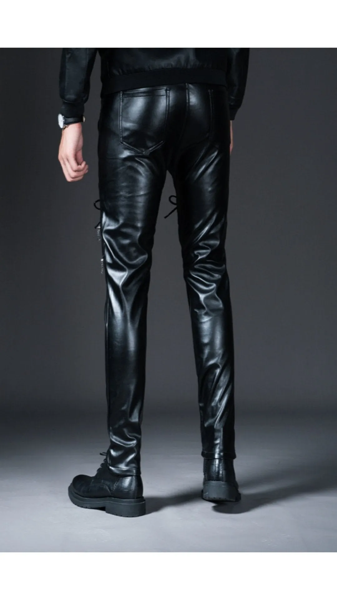 Alabama - Black Pu-Leather Pant’s for Men