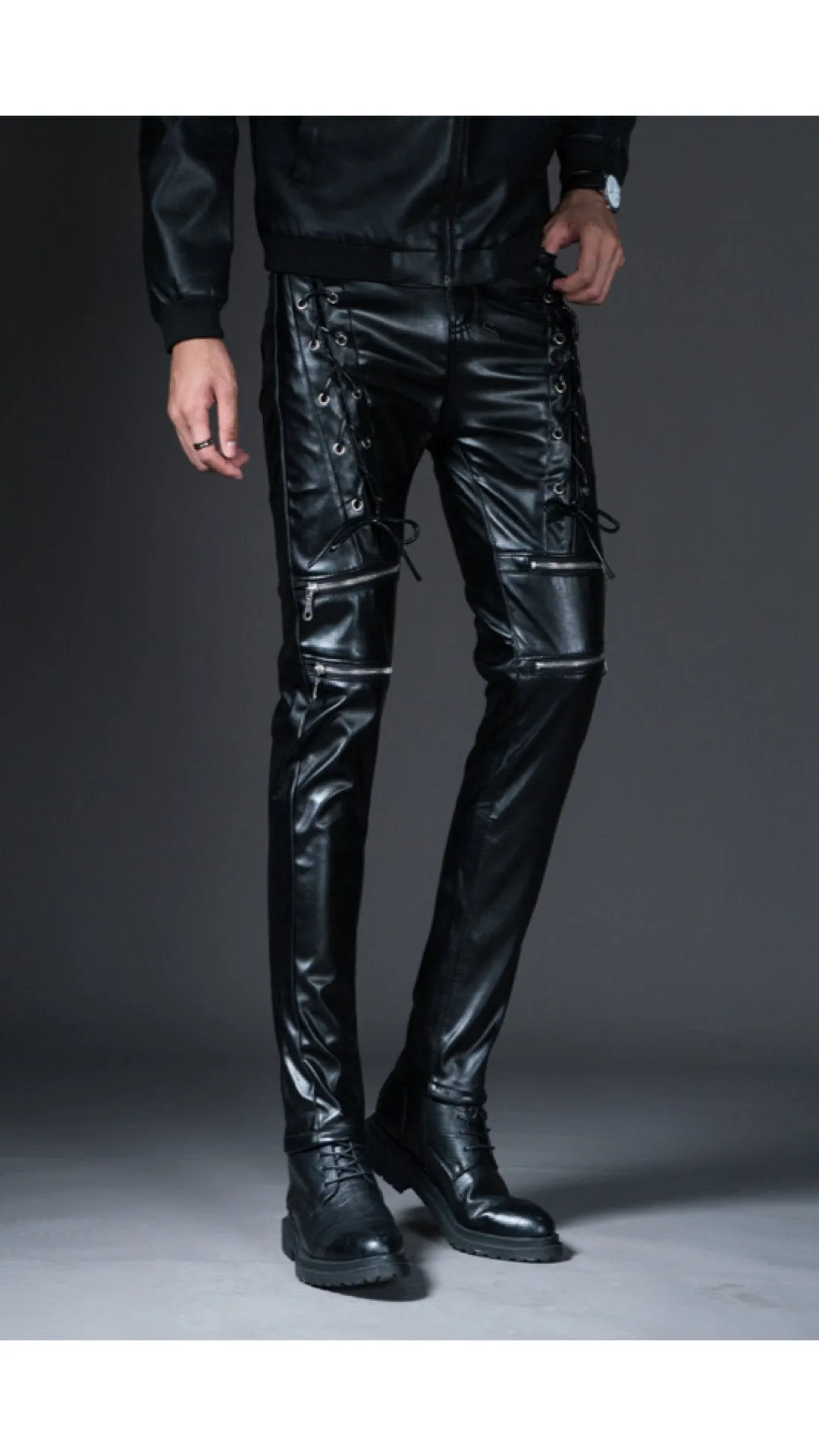 Alabama - Black Pu-Leather Pant’s for Men
