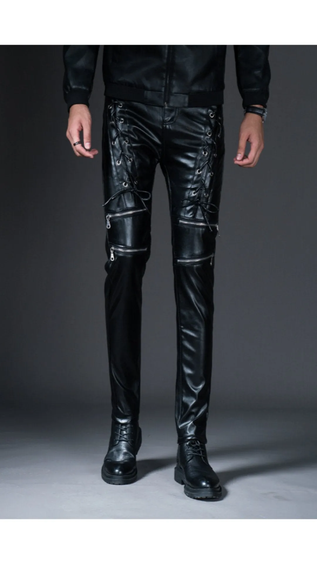 Alabama - Black Pu-Leather Pant’s for Men