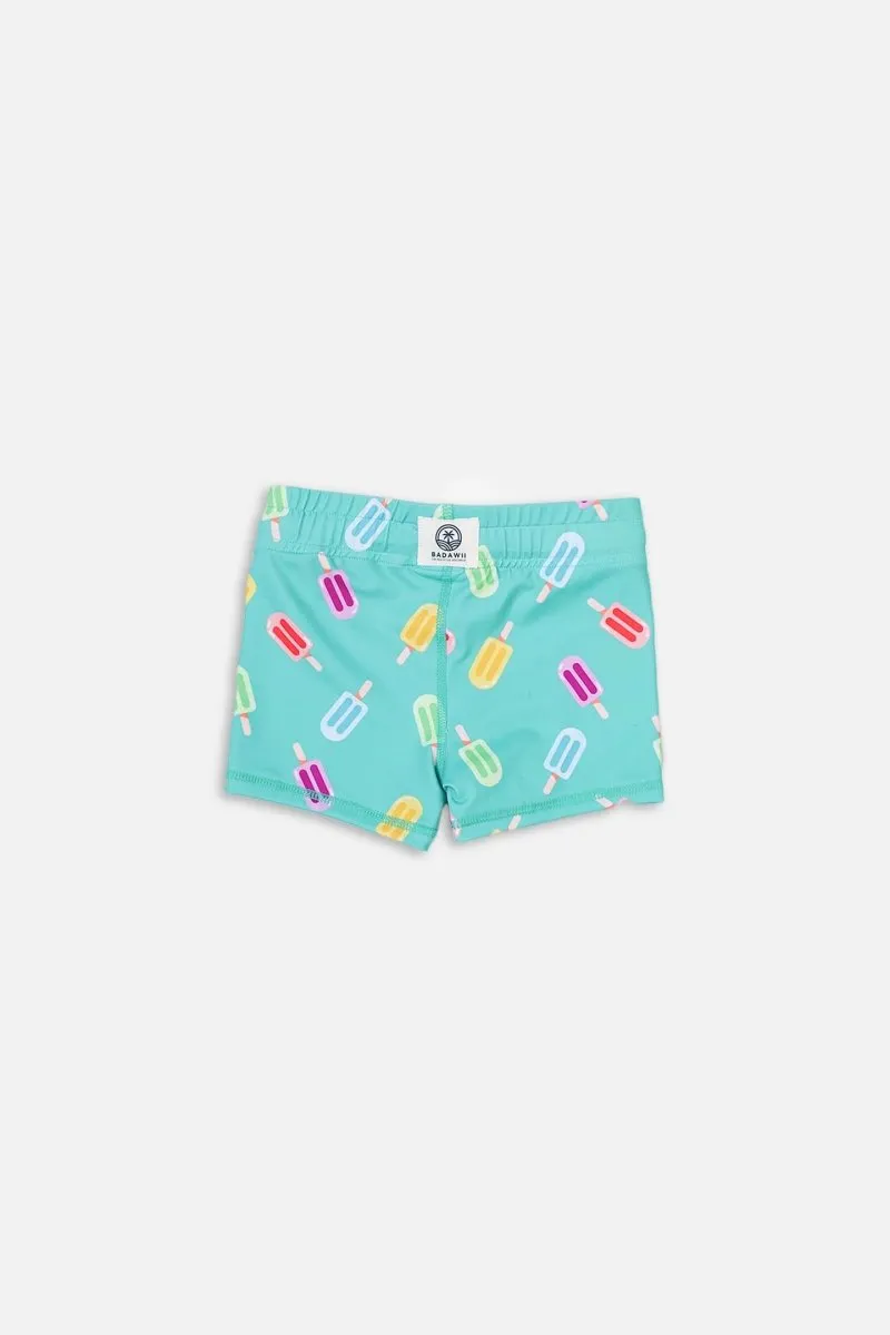 Baby Boy Swim Shorts - Happy Popsicle Green