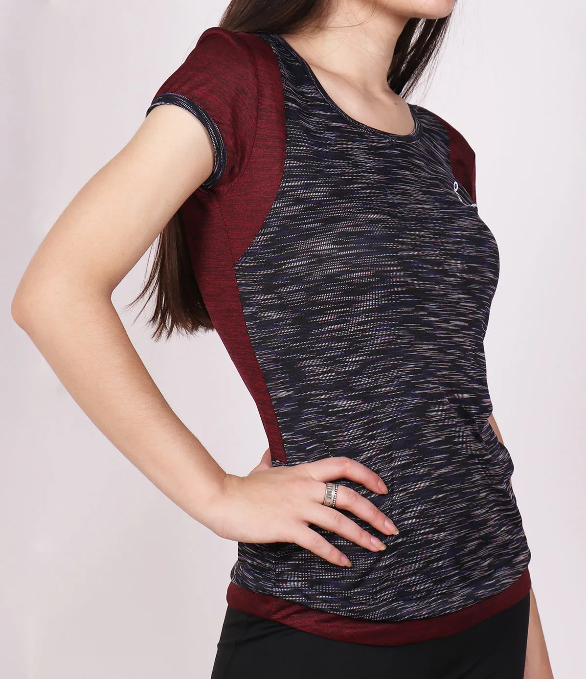 Black & Wine Racerback T-Shirt