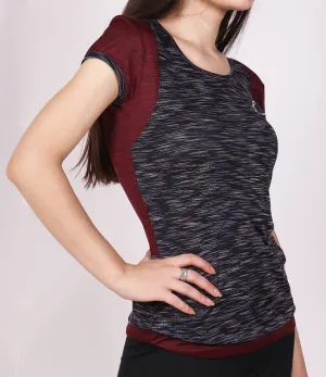 Black & Wine Racerback T-Shirt