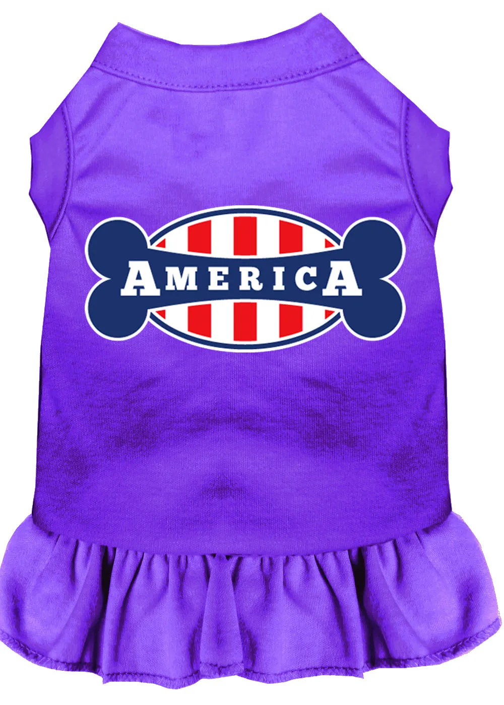 Bonely In America Screen Print Dress Purple Med