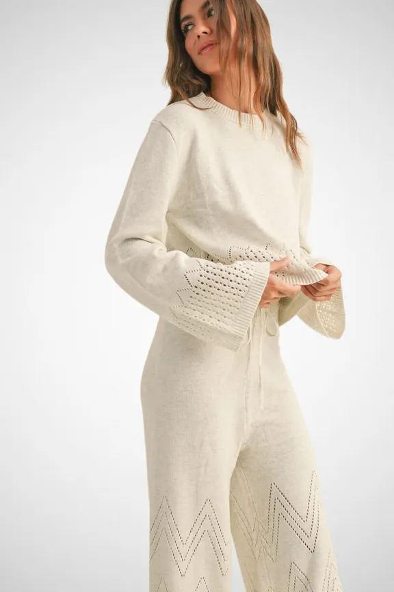 Border Crochet Knitted Top