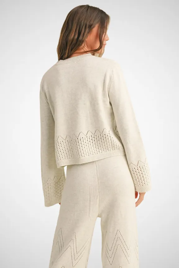 Border Crochet Knitted Top