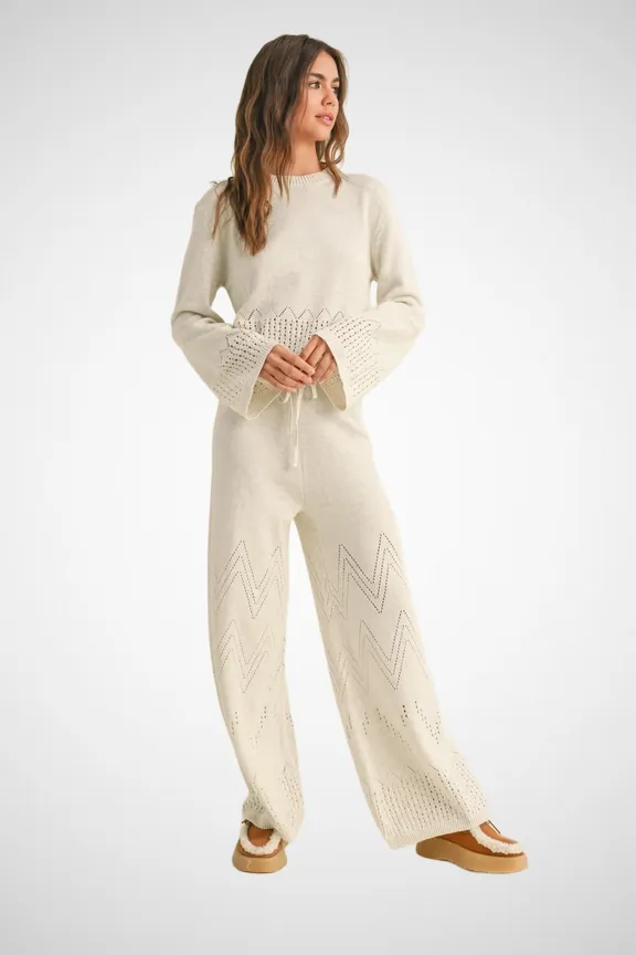 Border Crochet Knitted Top