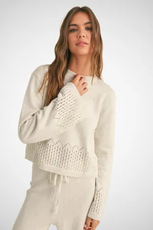 Border Crochet Knitted Top