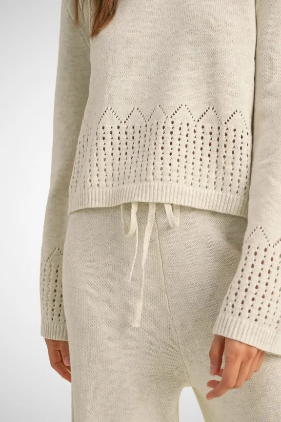 Border Crochet Knitted Top