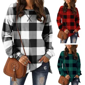 Bronte  Check Print Relaxed Top