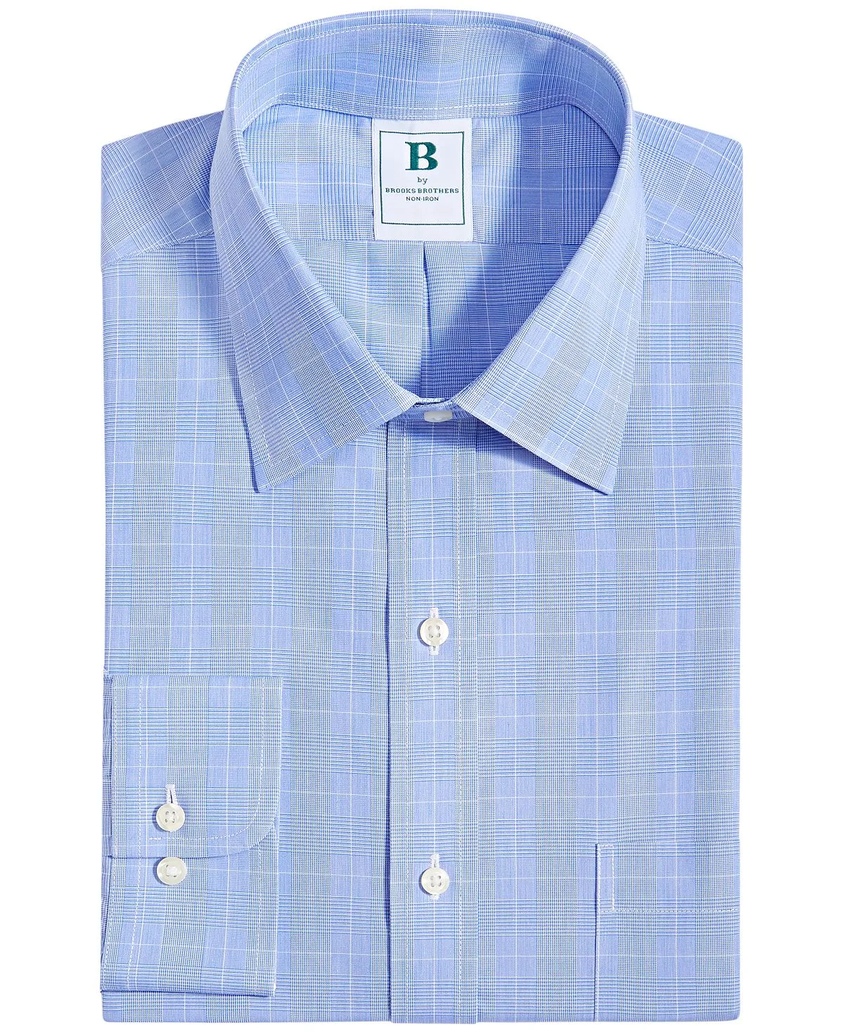 Brooks Brothers Men's Regular Fit Glenn Plaid Dress Shirt No Iron