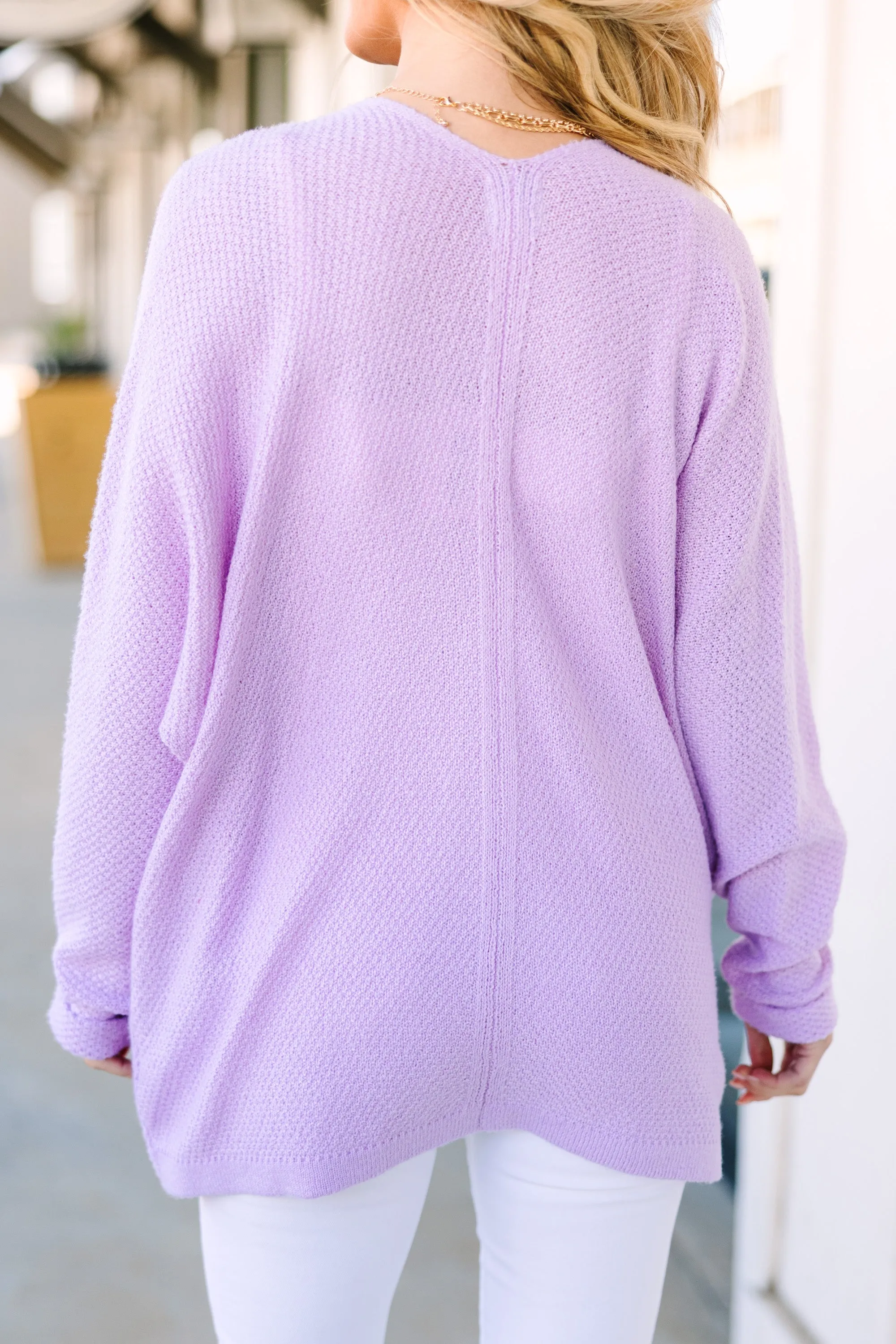 Call On Me Lavender Purple Cardigan