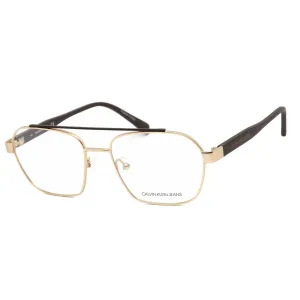 Calvin Klein Jeans Unisex Eyeglasses - Gold/Brown Aviator Metal Frame | CKJ19301 717