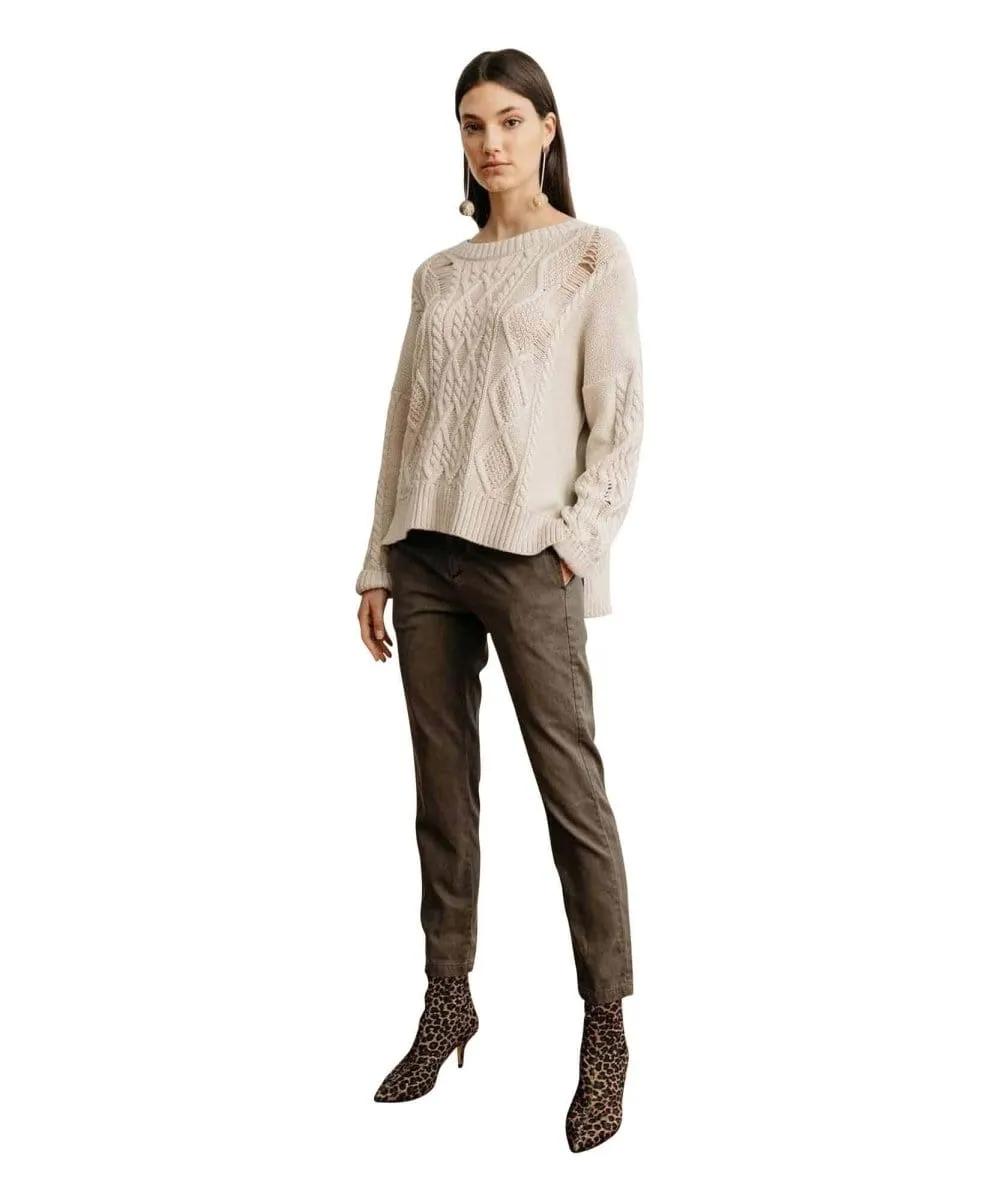 Cambria Sweater, Ecru