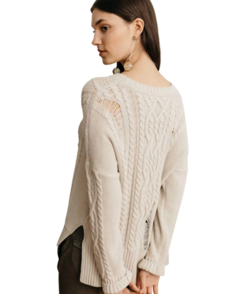 Cambria Sweater, Ecru