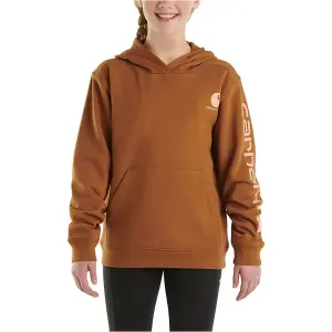 Carhartt Girls Long-Sleeve Graphic Shirt (Child/Youth) Brown