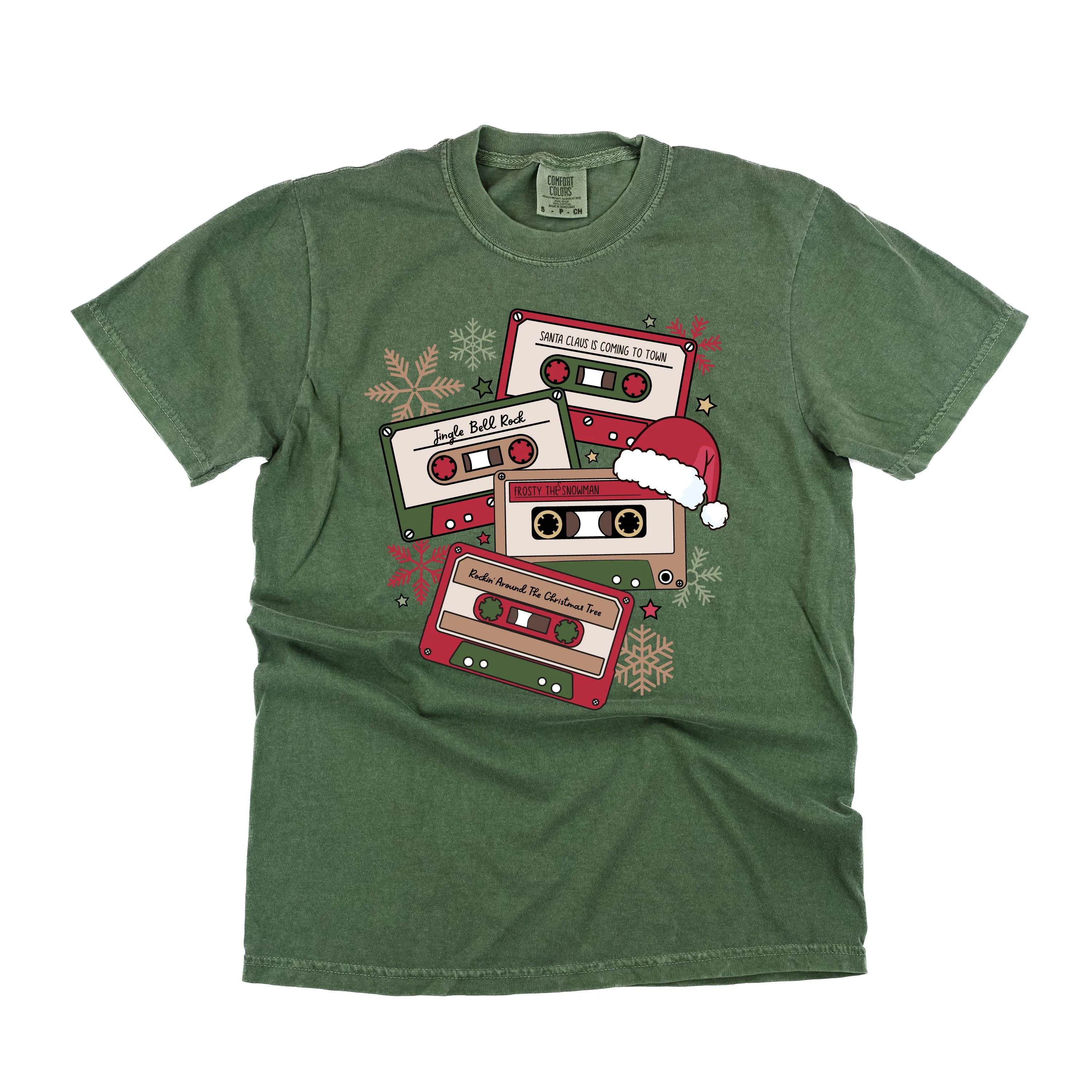 Christmas Cassette Tapes - Comfort Colors Tee
