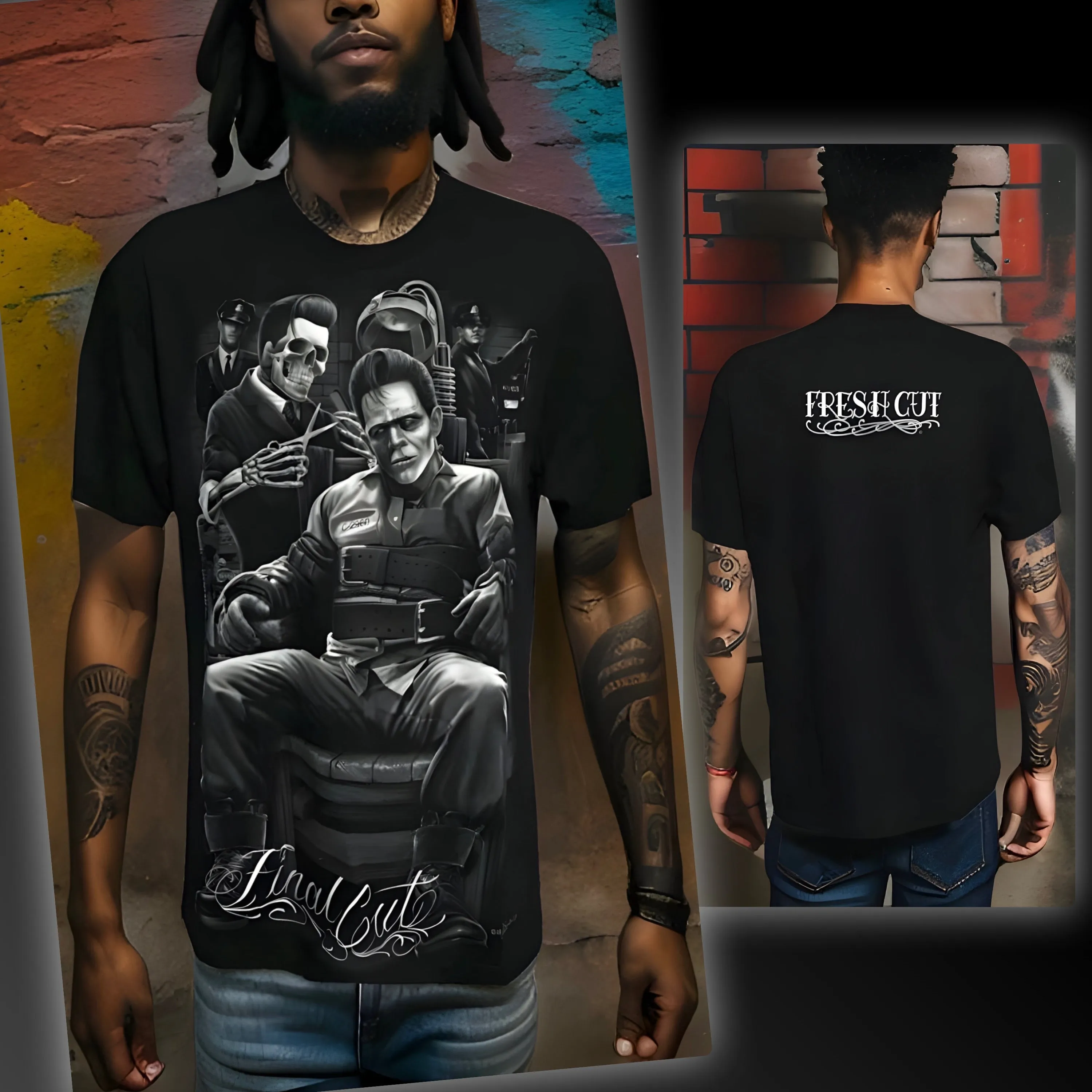 ^DGA^ (BLACK) ~FRESH CUT~ SHORT SLEEVE T-SHIRTS