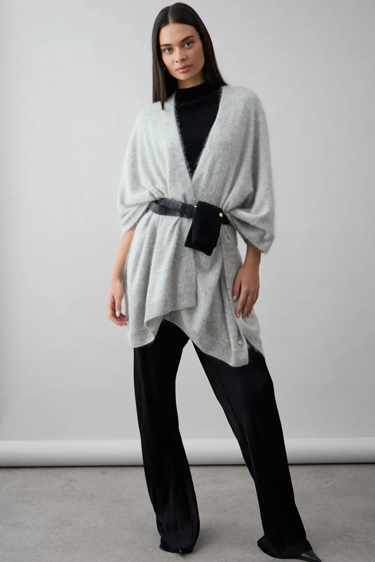 Dillon Split Wrap Brushed Cashmere