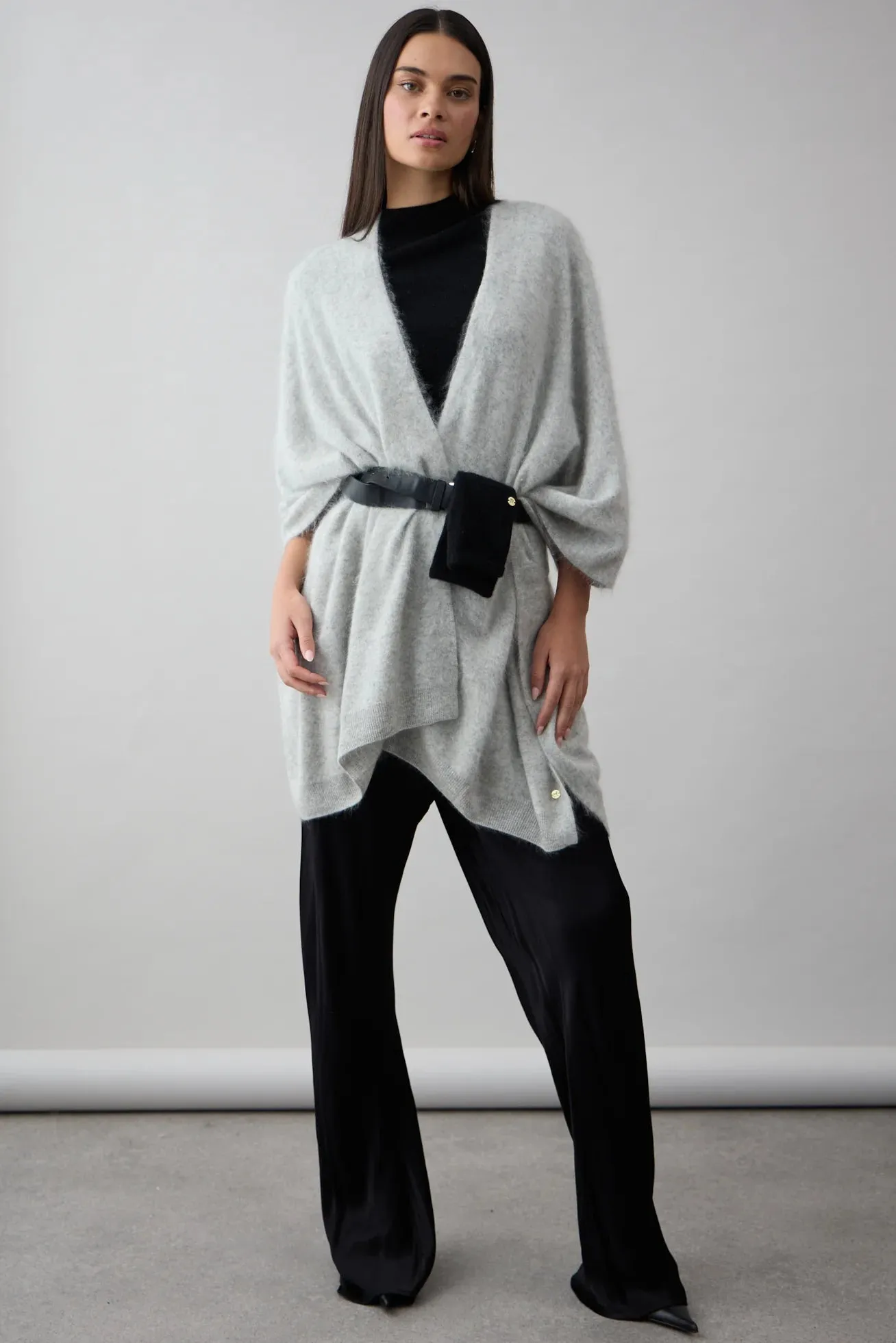 Dillon Split Wrap Brushed Cashmere
