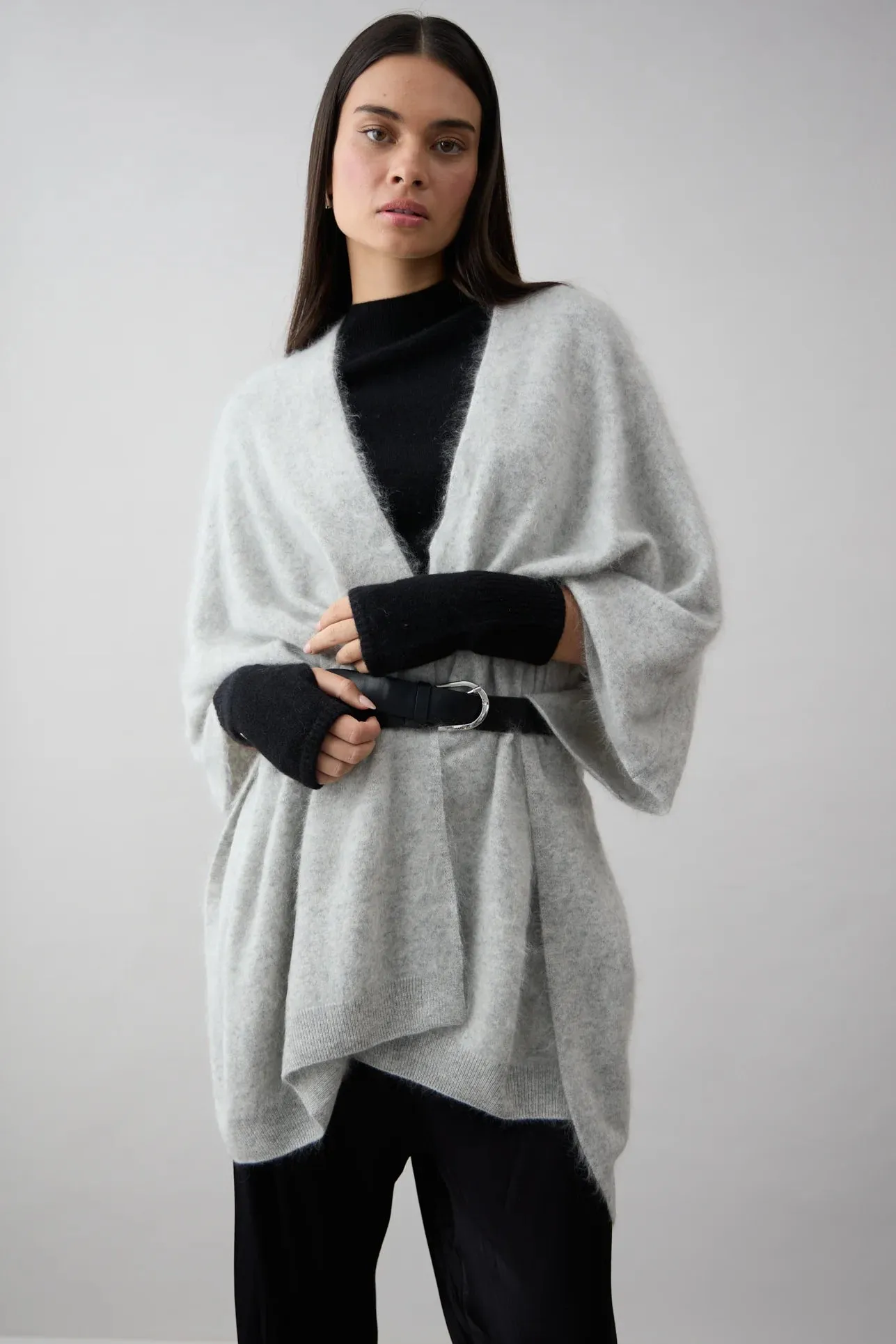 Dillon Split Wrap Brushed Cashmere