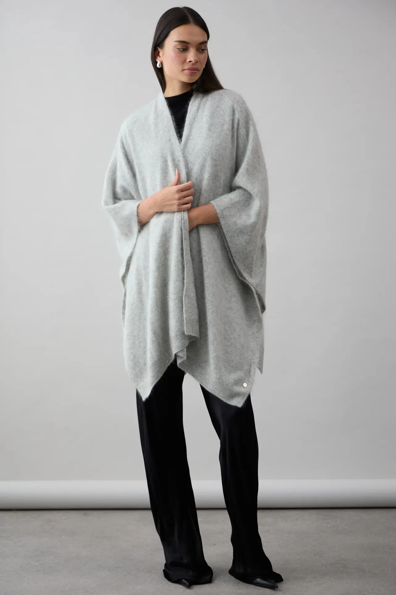 Dillon Split Wrap Brushed Cashmere