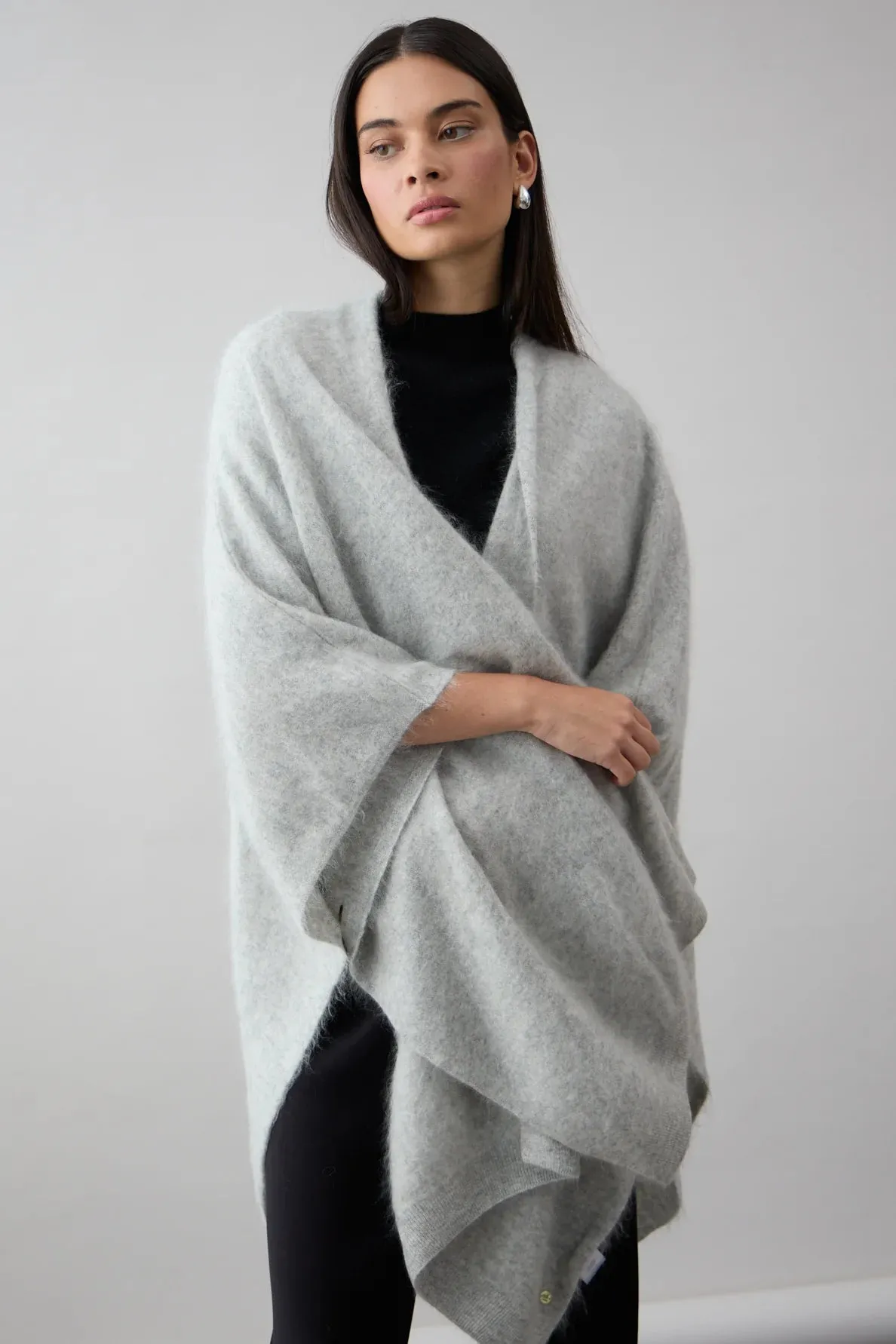Dillon Split Wrap Brushed Cashmere