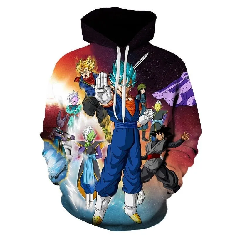 Dragon Ball Z Goku 3D Hoodies Anime Hoodie Unisex 3D Print Fashion Streetwear Hip Hop Punk Hoodies Harajuku Hooded Plus Size