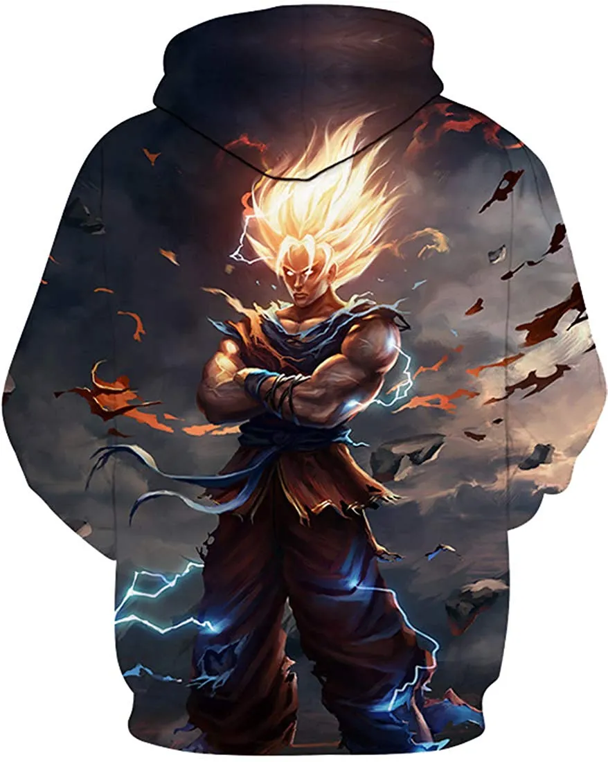 Dragon Ball Z Goku 3D Hoodies Anime Hoodie Unisex 3D Print Fashion Streetwear Hip Hop Punk Hoodies Harajuku Hooded Plus Size