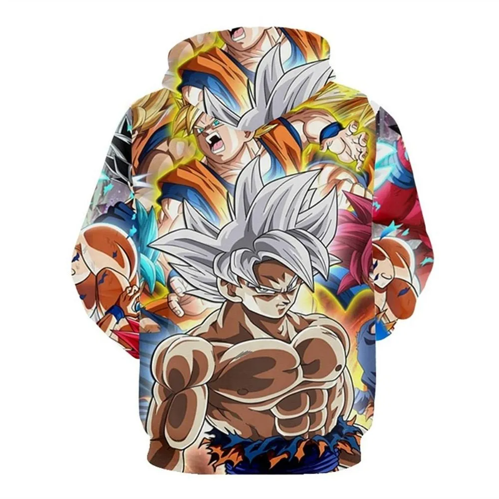 Dragon Ball Z Goku 3D Hoodies Anime Hoodie Unisex 3D Print Fashion Streetwear Hip Hop Punk Hoodies Harajuku Hooded Plus Size