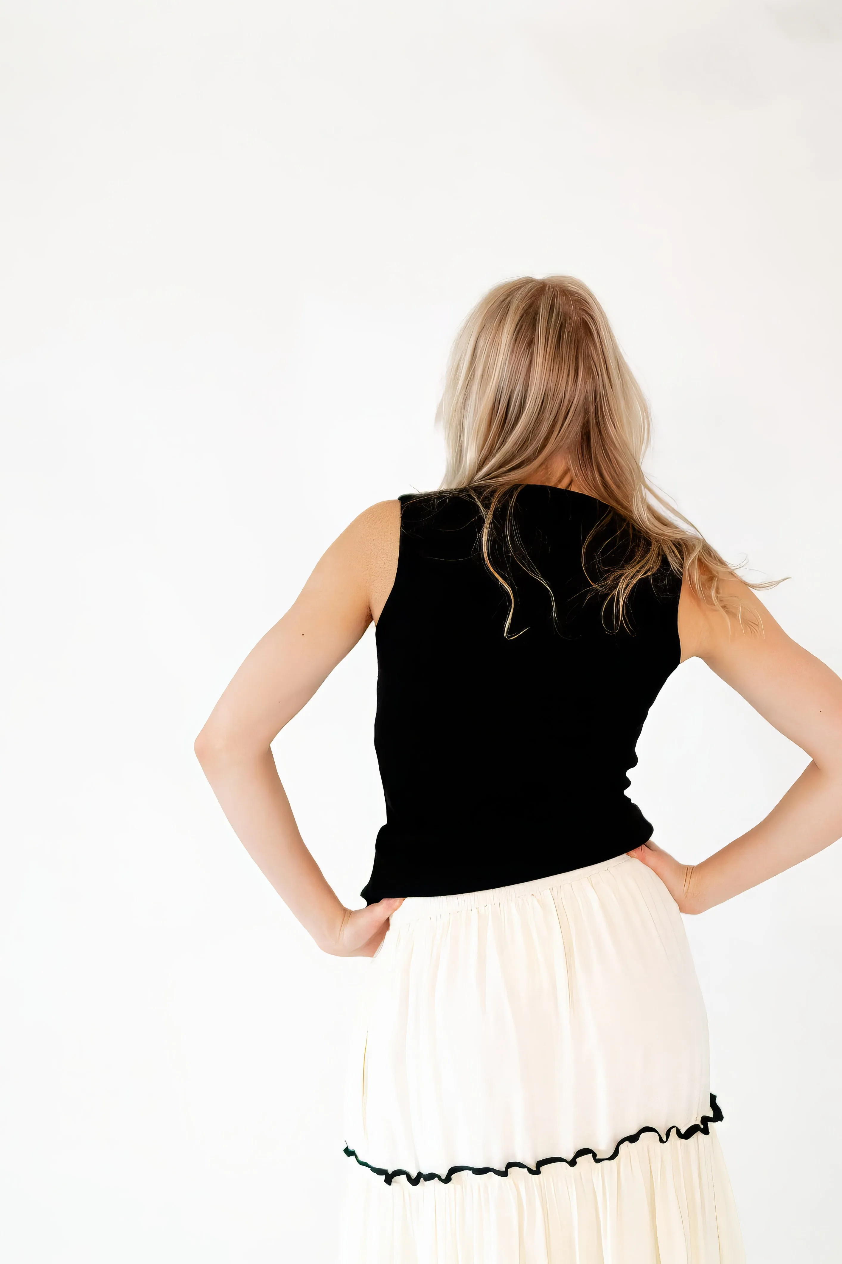 Effy Piped Midi Skirt
