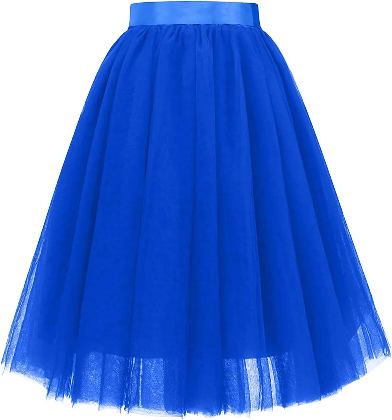 Fashion Versatile Stretchy Black Midi Skirt Skater Women's Flared Skirt Party Night A-line Casual Midi Skirt for