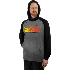 FXR  Mens Grey Heather Black Trainer Lite Tech Pullover Hoodie Hoody Quick-Dry
