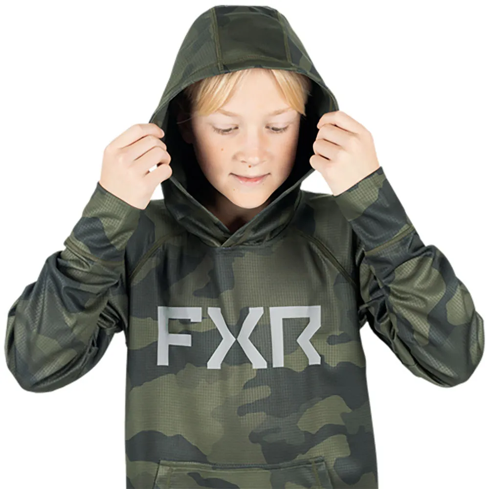 FXR Pilot UPF PO Hoodie Army Camo Green