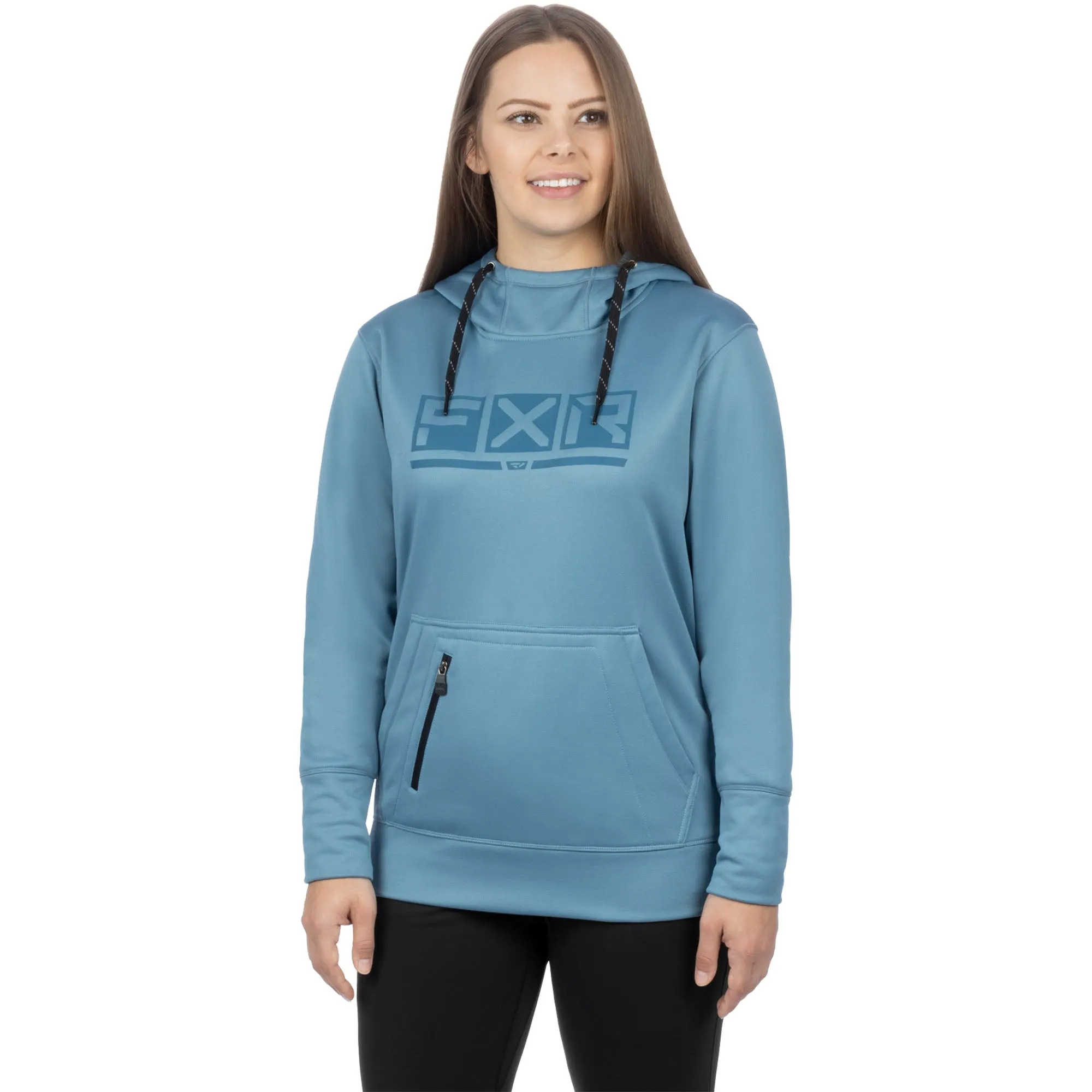 FXR Podium Tech Pullover Hoodie Steel/Dark Steel Blue