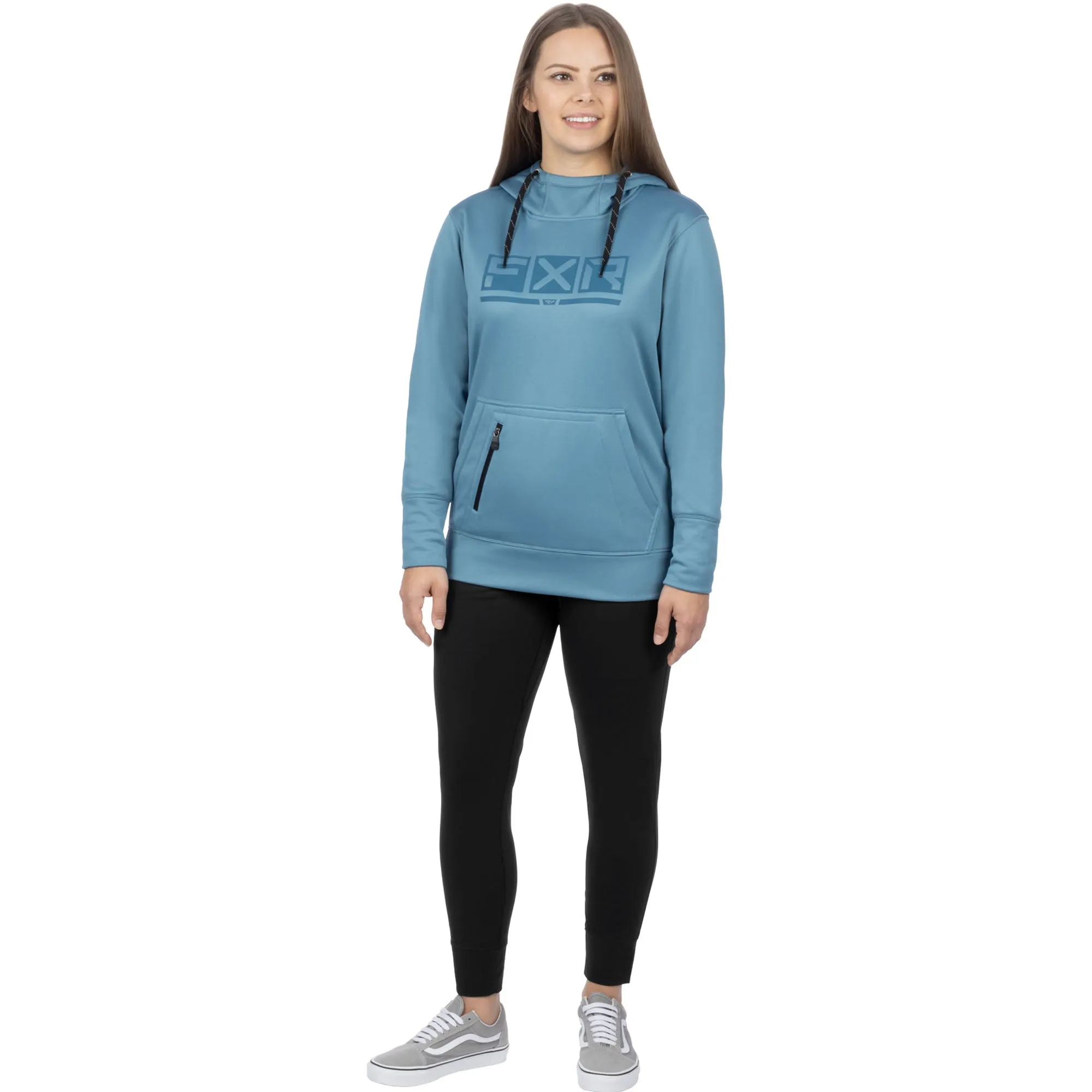 FXR Podium Tech Pullover Hoodie Steel/Dark Steel Blue