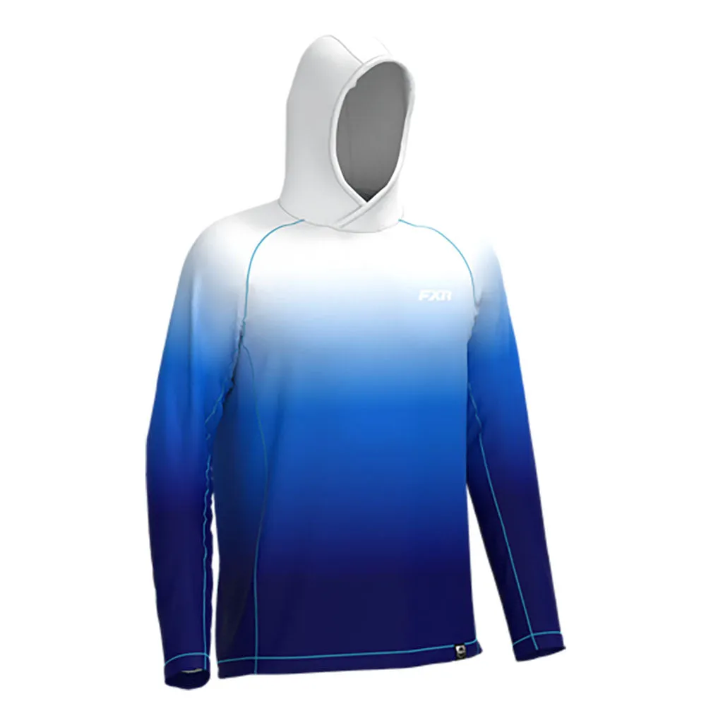 FXR Rush Air UPF PO Hoodie Blue Fade