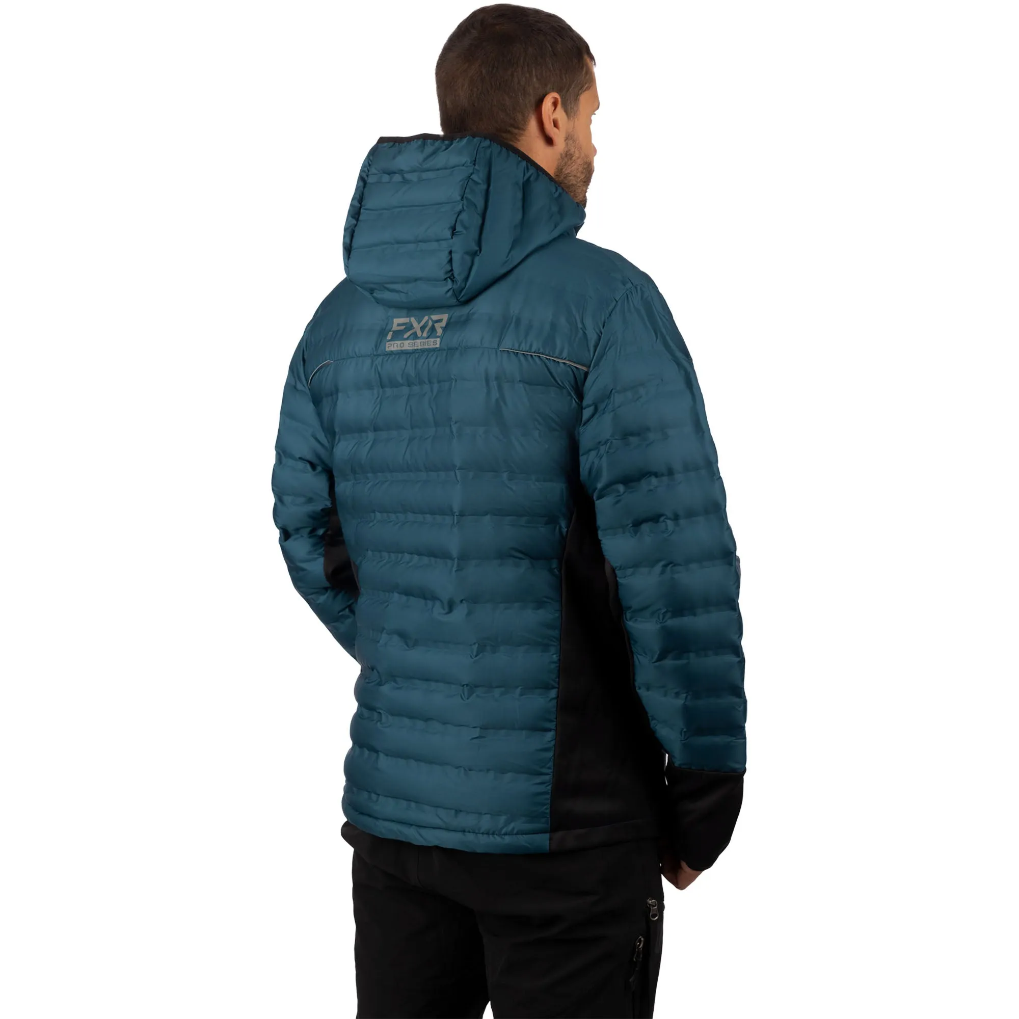 FXR  Slate Hi Vis Podium Hybrid Quilted Hood Hoody Hoodie Sweatshirt Polyester