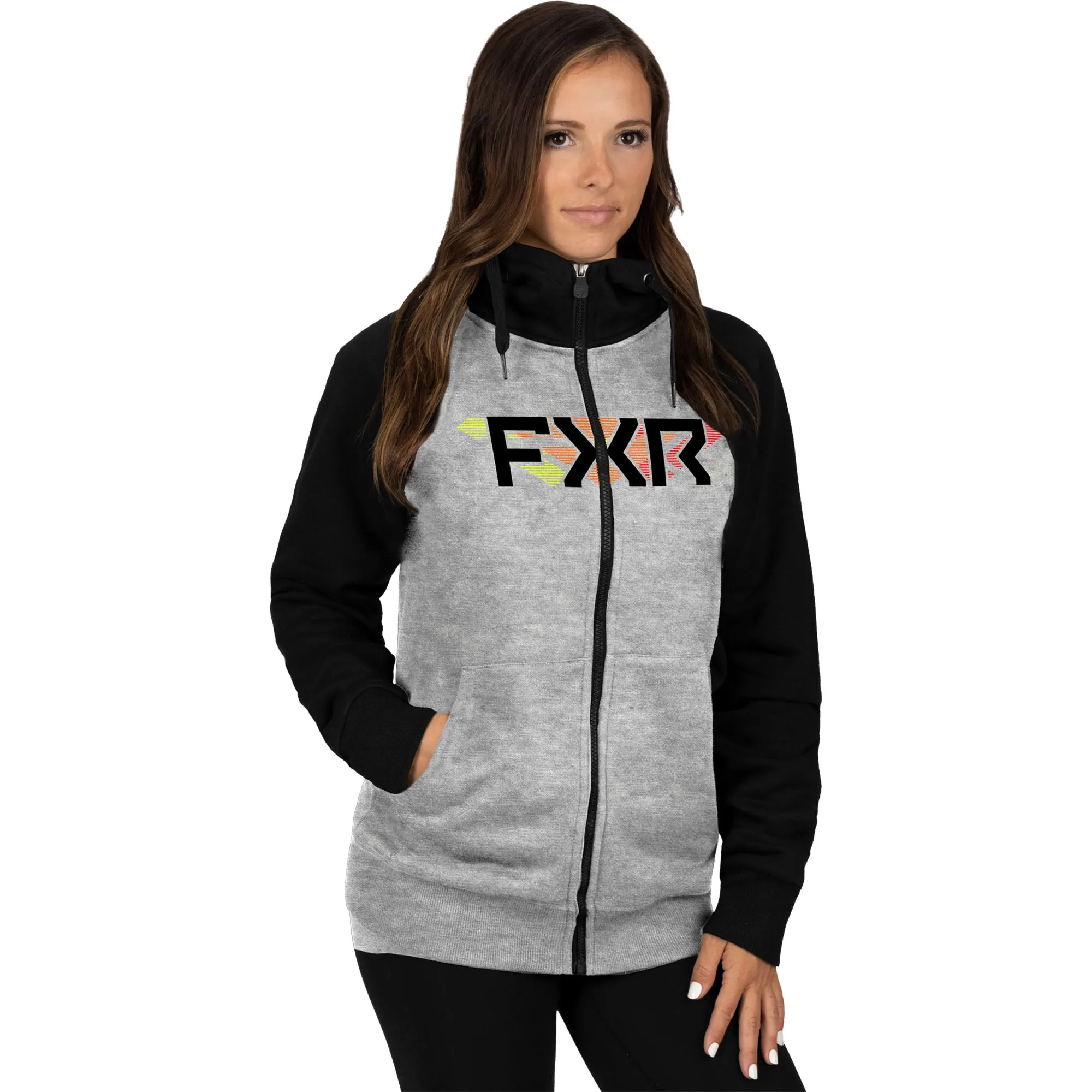 FXR Split Hoodie Black/Inferno Grey