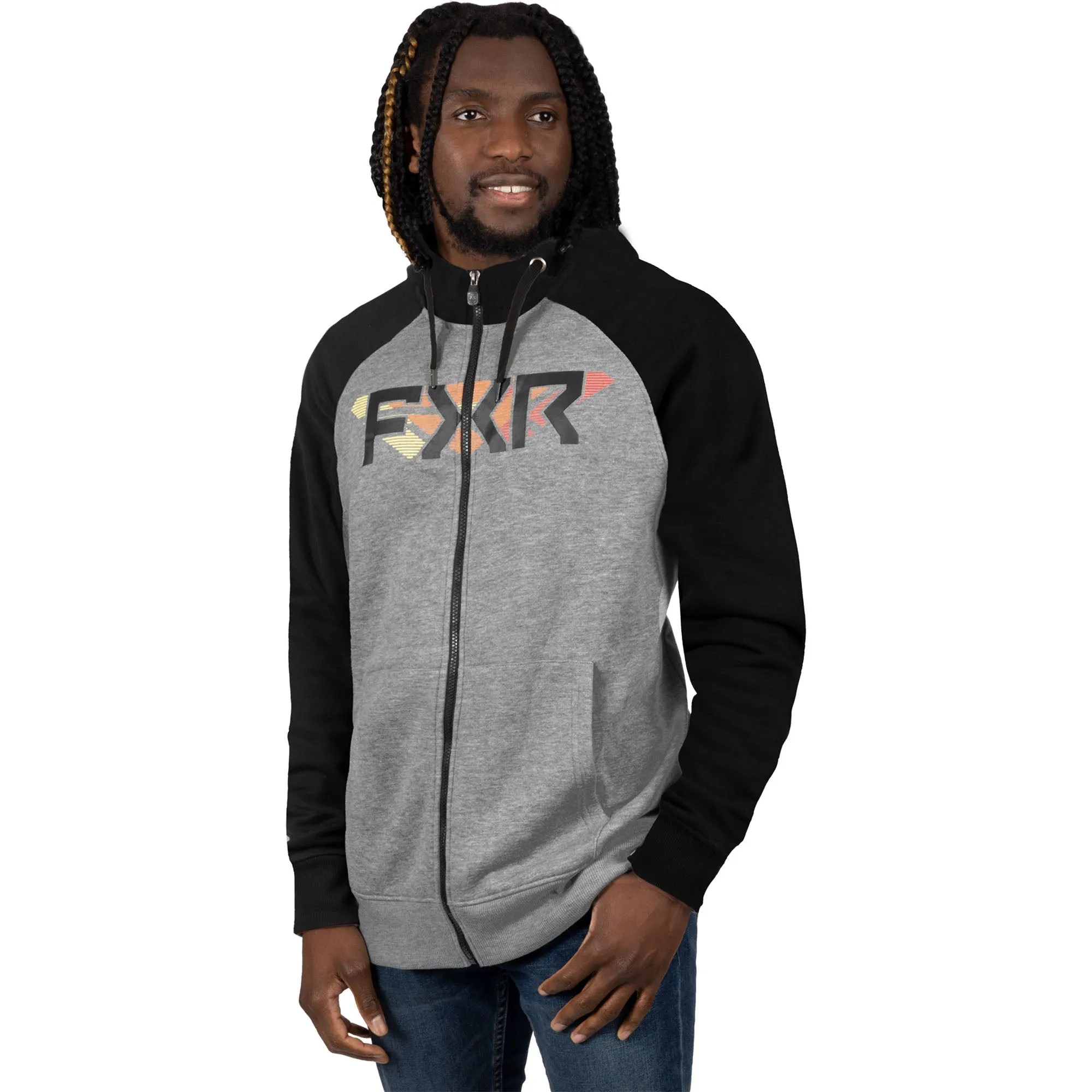 FXR Split Hoodie Black/Inferno Grey
