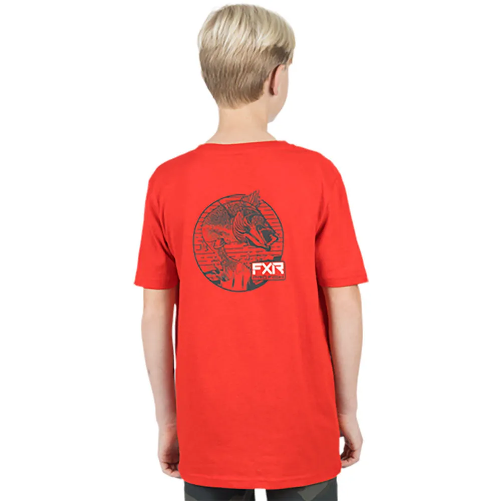 FXR Trophy Premium T-Shirt Red Heather/Black
