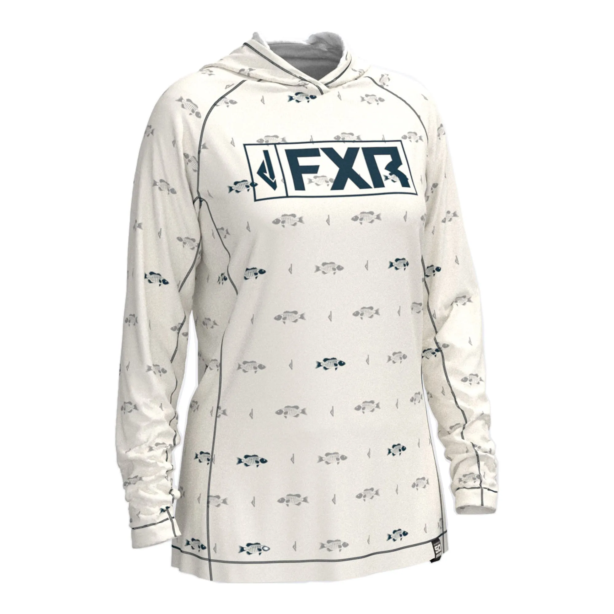 FXR W Coastal UPF PO Hoodie Sweatshirt Bone Smally/Slate White
