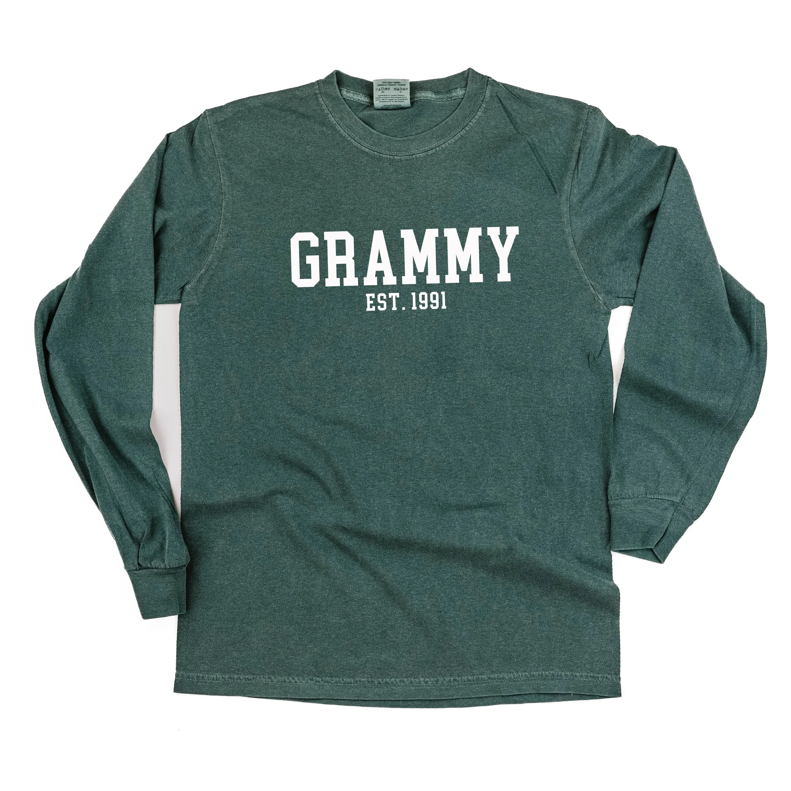 Grammy - EST. (Select Your Year) - LONG SLEEVE COMFORT COLORS TEE