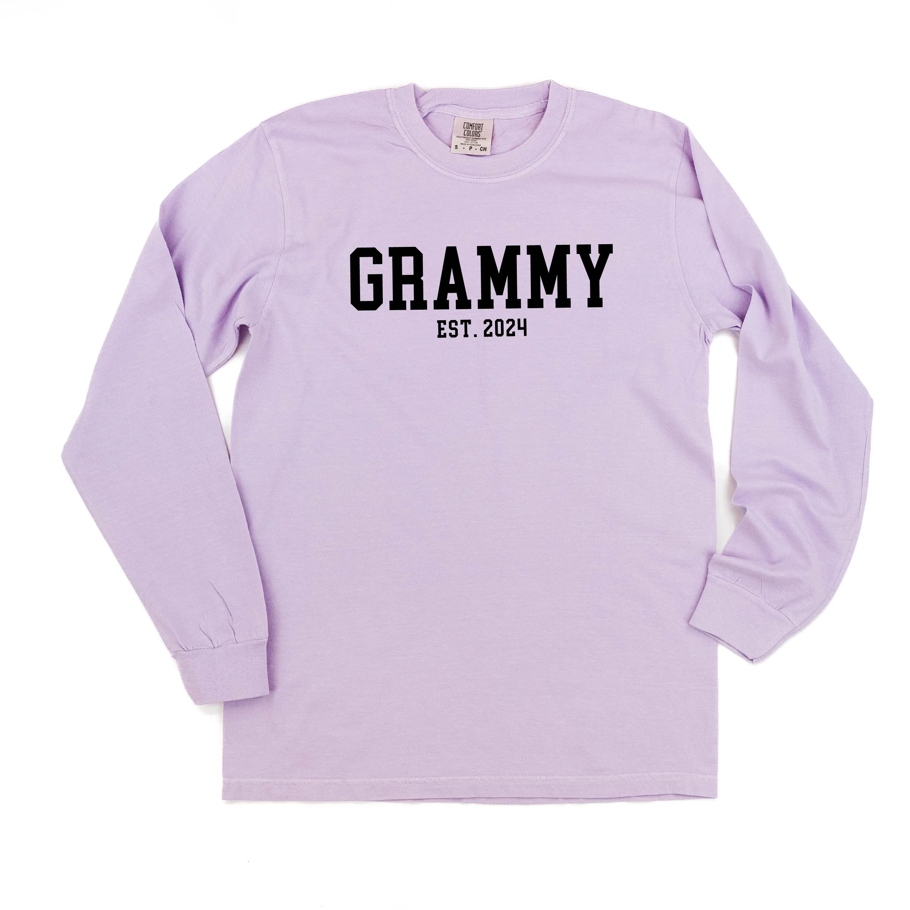 Grammy - EST. (Select Your Year) - LONG SLEEVE COMFORT COLORS TEE