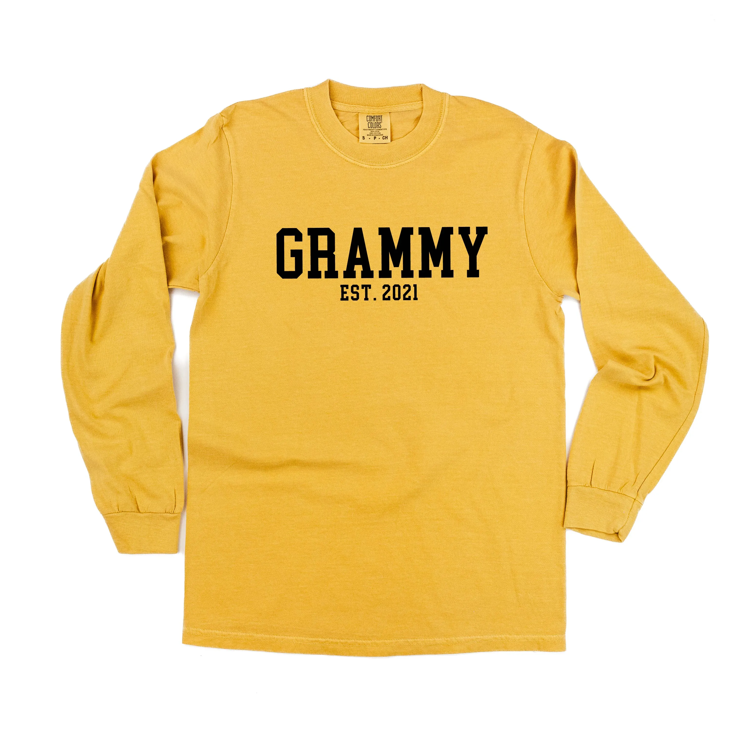 Grammy - EST. (Select Your Year) - LONG SLEEVE COMFORT COLORS TEE