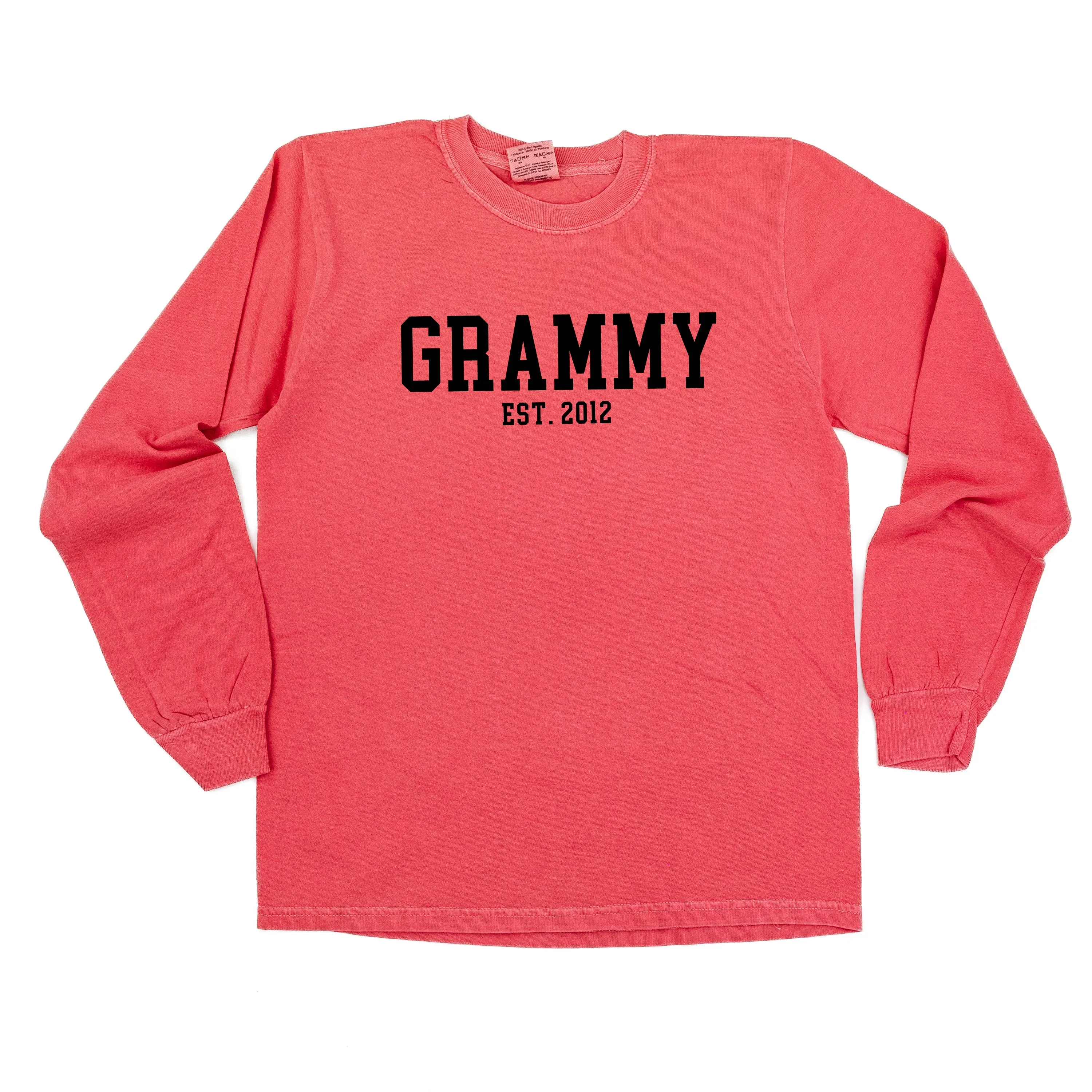 Grammy - EST. (Select Your Year) - LONG SLEEVE COMFORT COLORS TEE