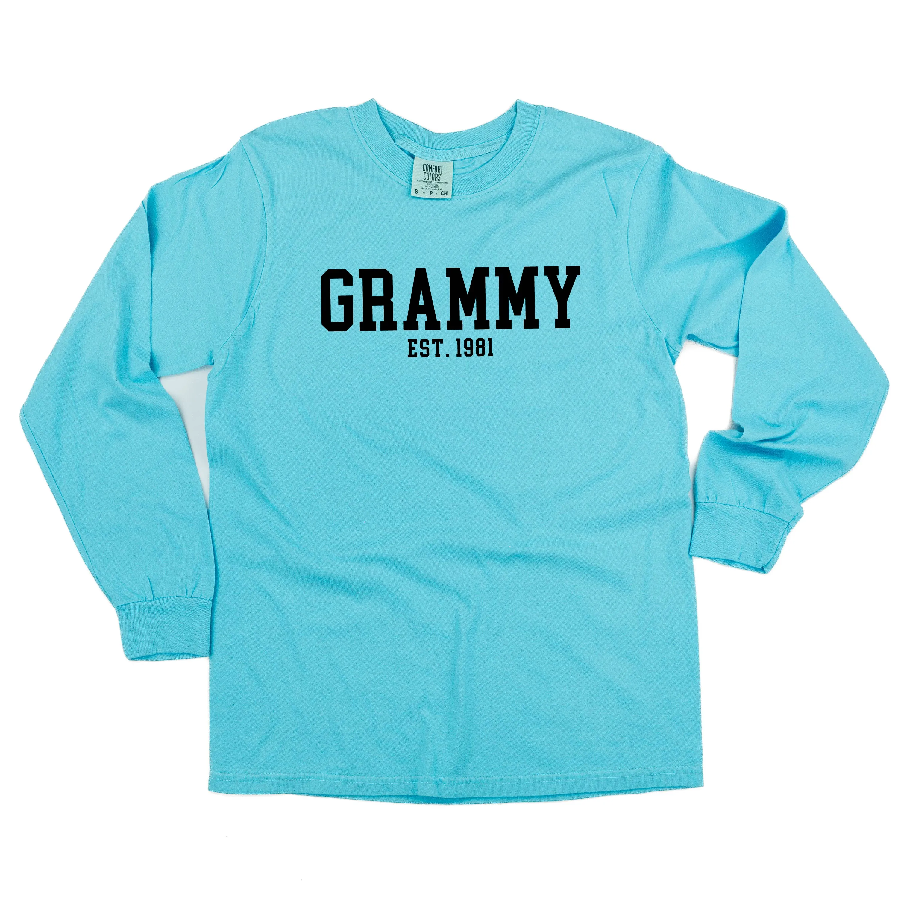 Grammy - EST. (Select Your Year) - LONG SLEEVE COMFORT COLORS TEE