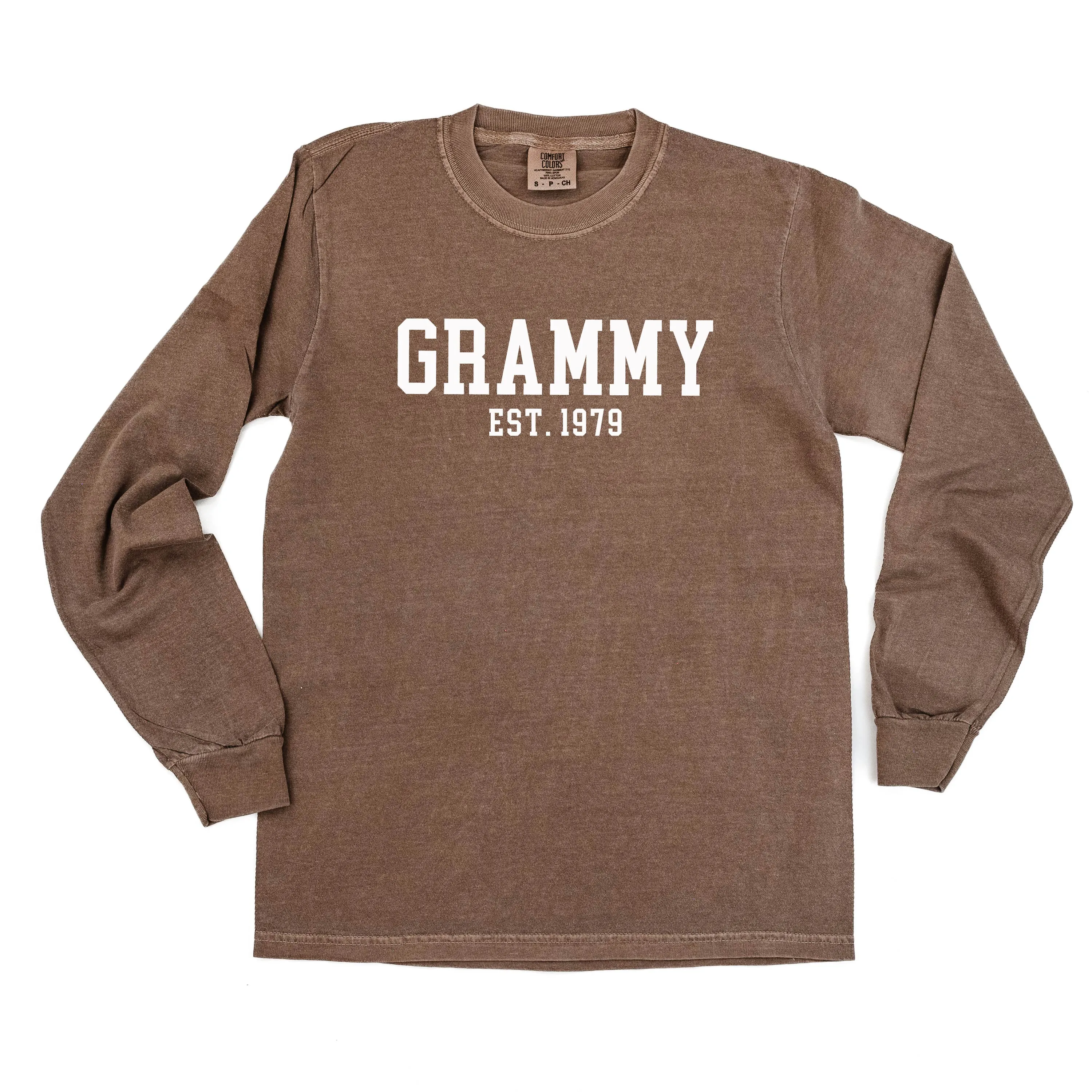 Grammy - EST. (Select Your Year) - LONG SLEEVE COMFORT COLORS TEE